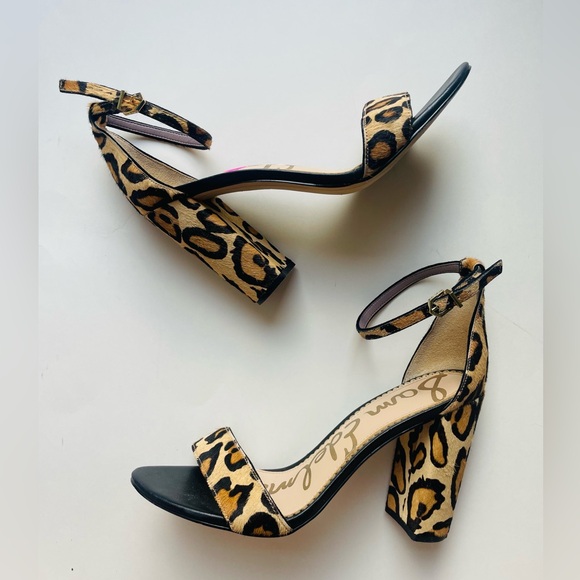 Sam Edelman Yaro Animal Print High Heeled Sandals - Picture 1 of 8